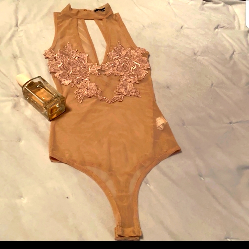 Revamped szXS sheer pink bodysuit